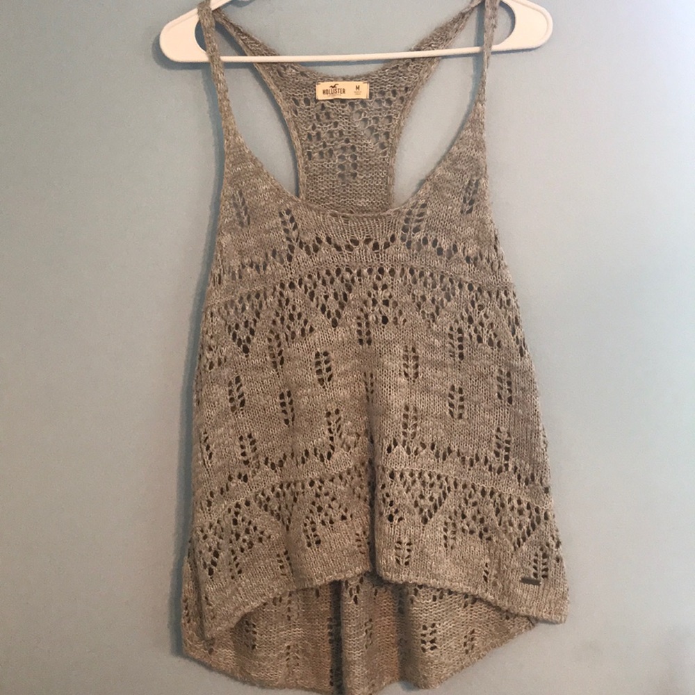 NWOT- Super soft grey sweater material tank top
